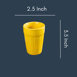 Yellow Kulhad with size & fit