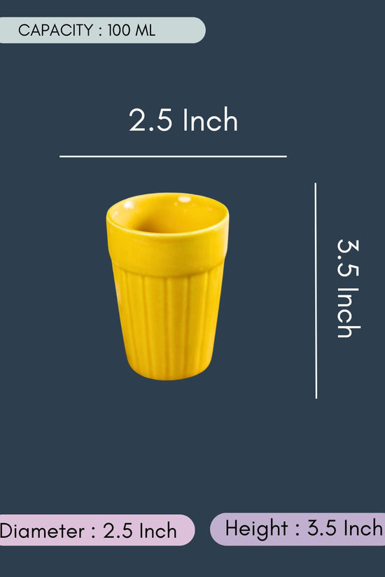 Yellow Kulhad with size & fit