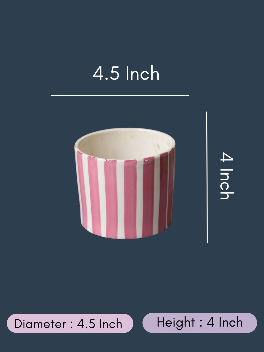 Striped Planter - Magenta with size & fit