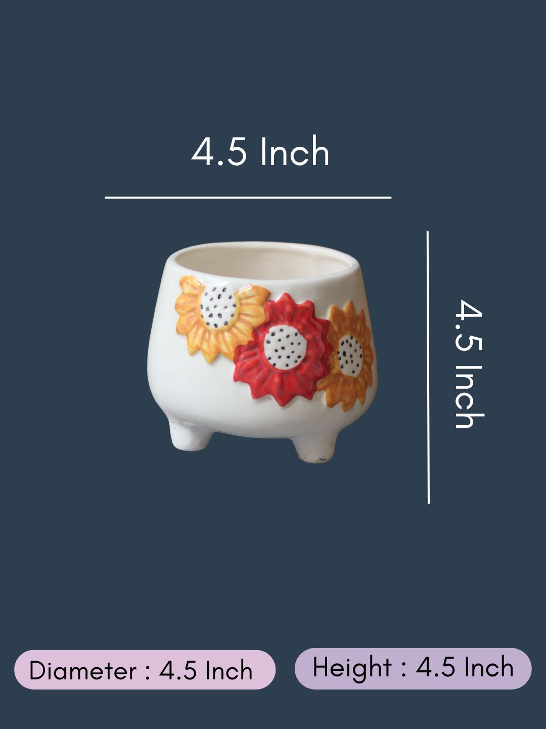 Floral Bliss Planter with size & fit