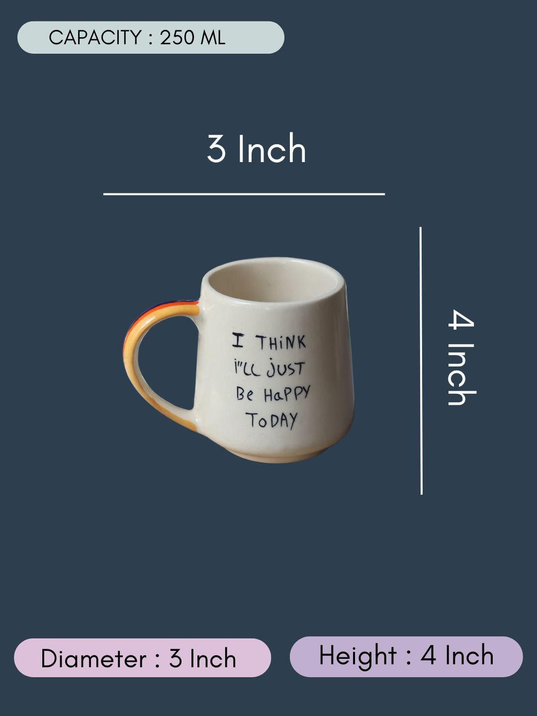 Happy Mug with size & fit