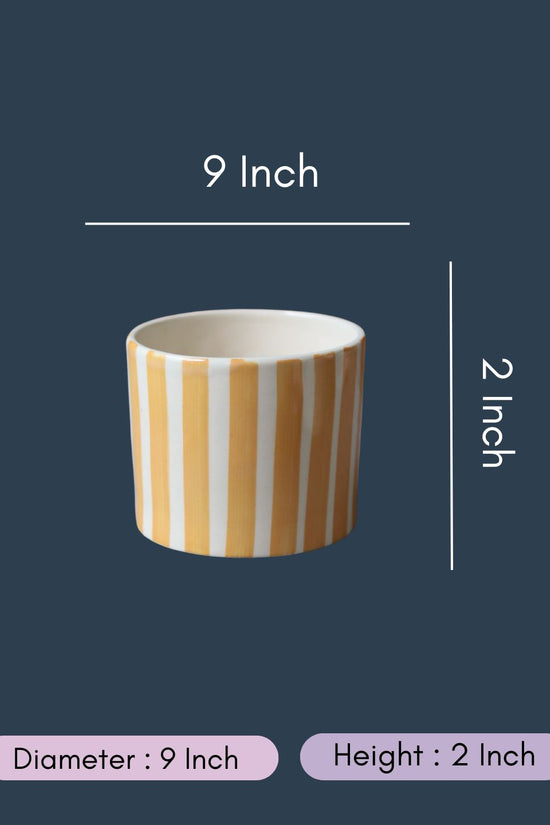 Striped Planter - Yellow with size & fit