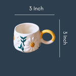 Daisy Bloom Mug with size & measurement