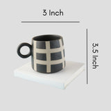 Black Checkered Mug with size & fit