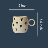 Black Heart Mug  // Cuddle Mugs with size & fit 