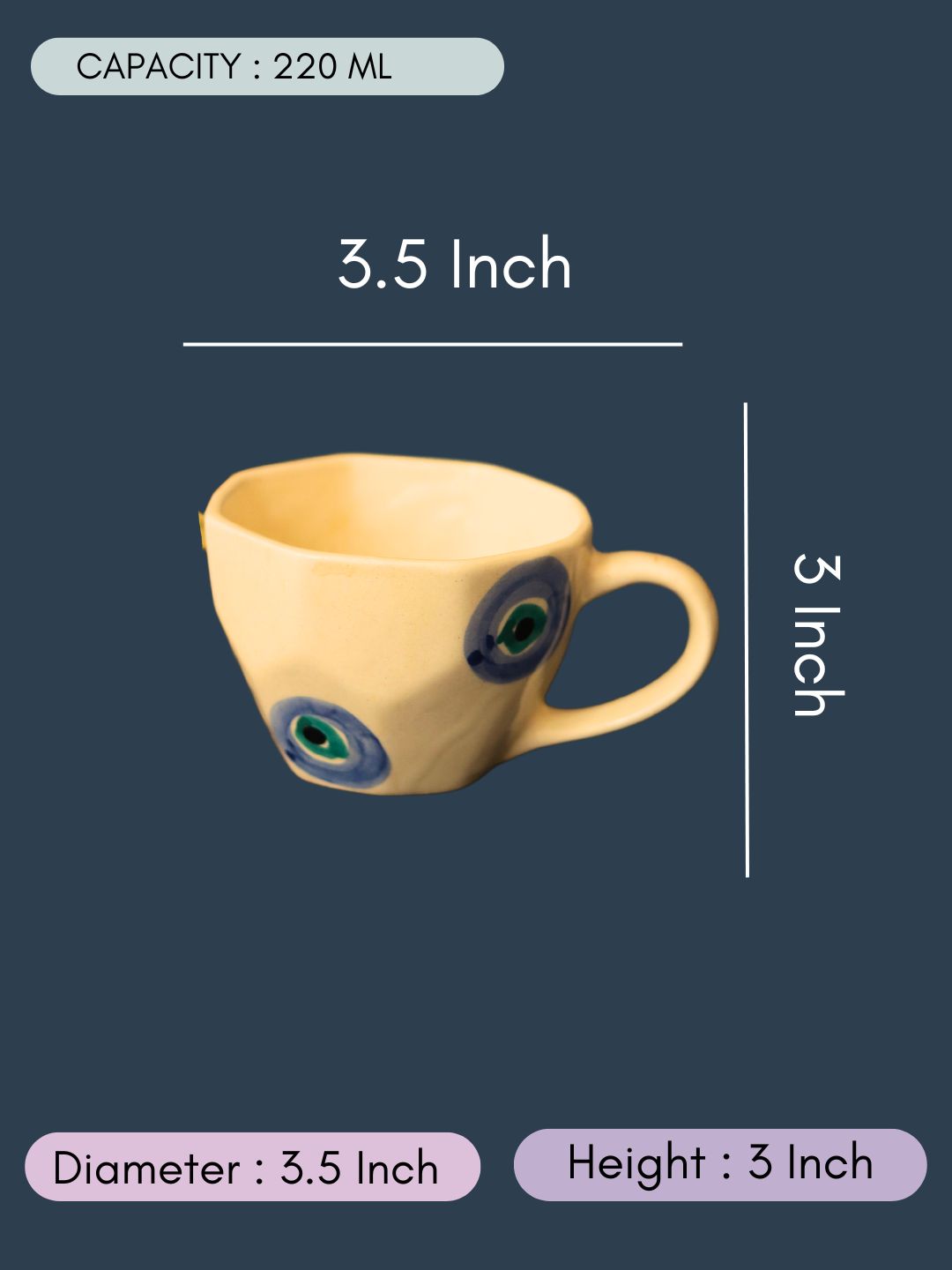 Evil Eye Mug with size & fit 