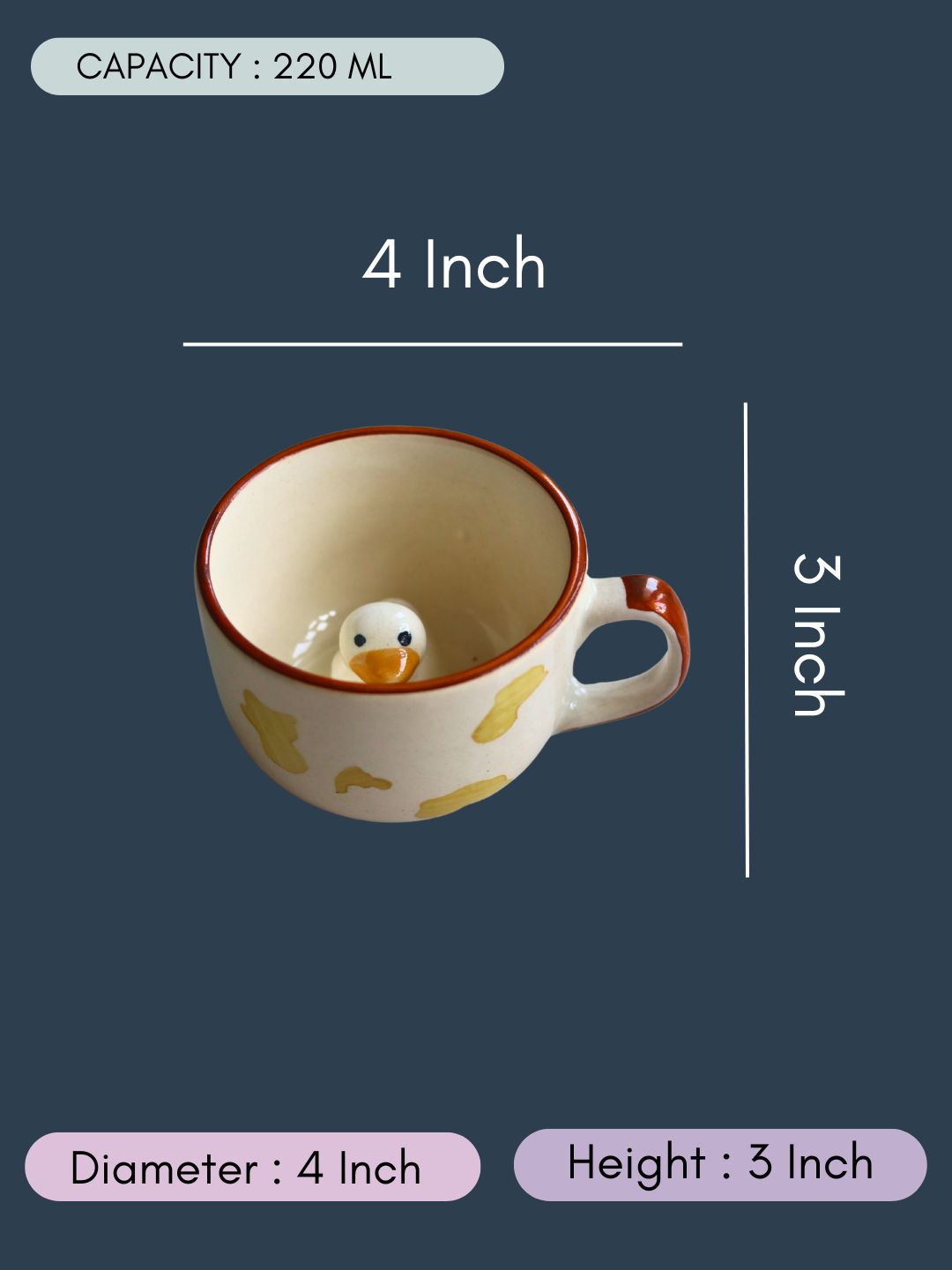 Duck Mug with size & fit 