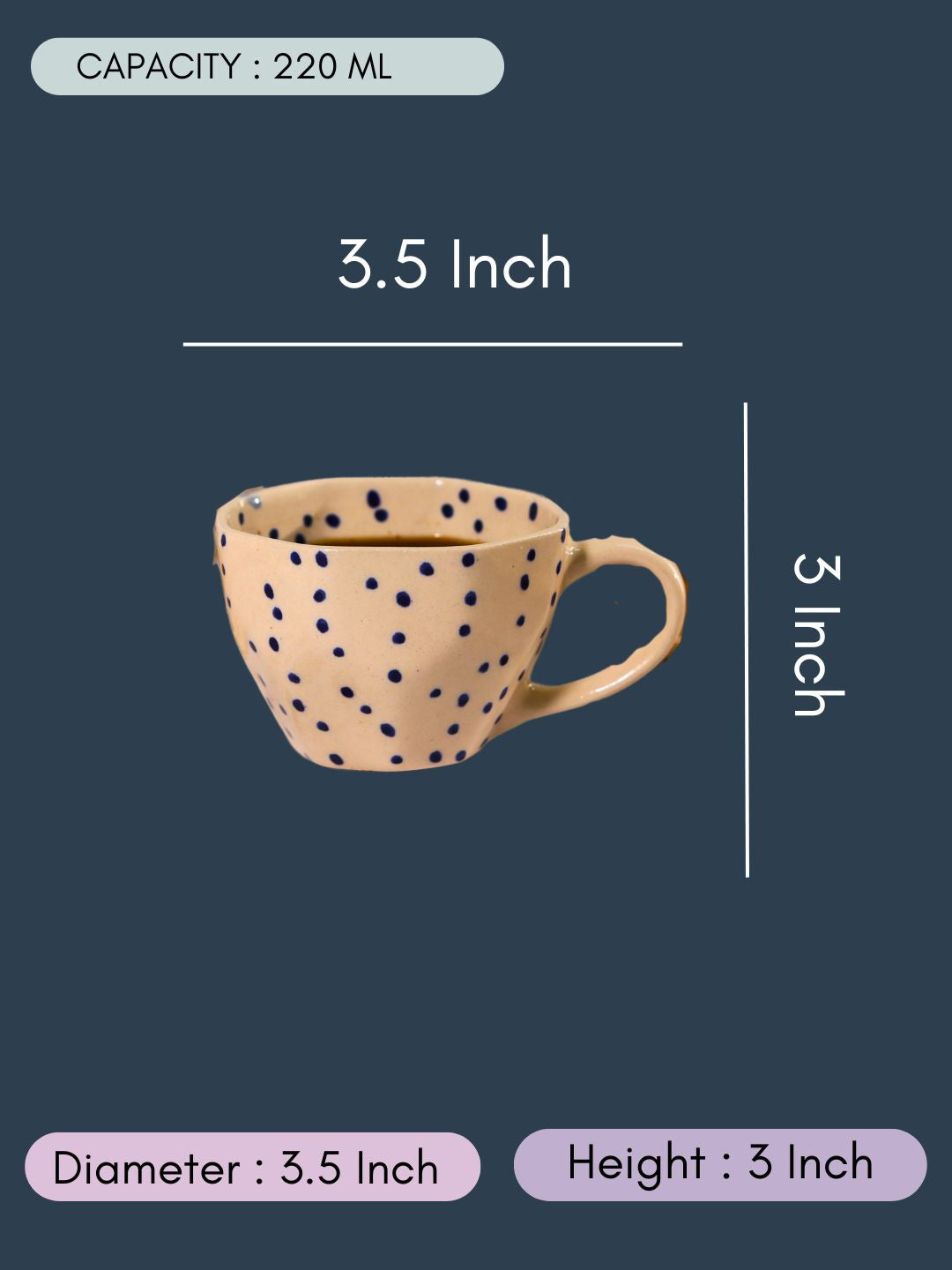 Blue Polka Mug