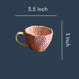 Deep Red Polka Mugs with size & fit