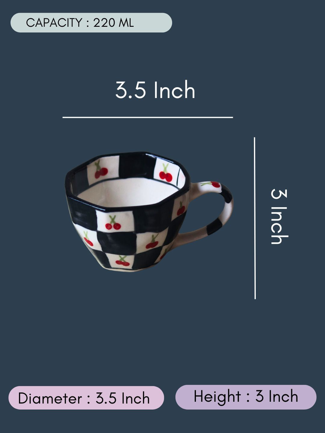 Cherry Blossom Mug with size & fit