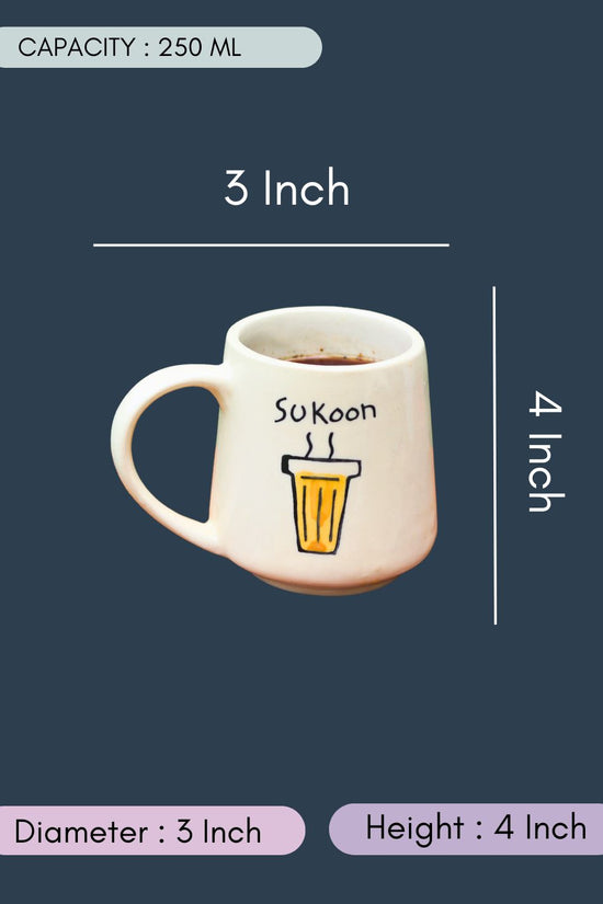Sukoon Mug - The Chai Lovers Edit with size & fit