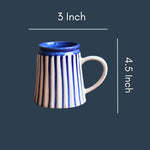 Striped Blue Beer Mug with size & fit 