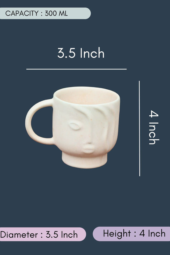Abstract Face Mug with size & fit