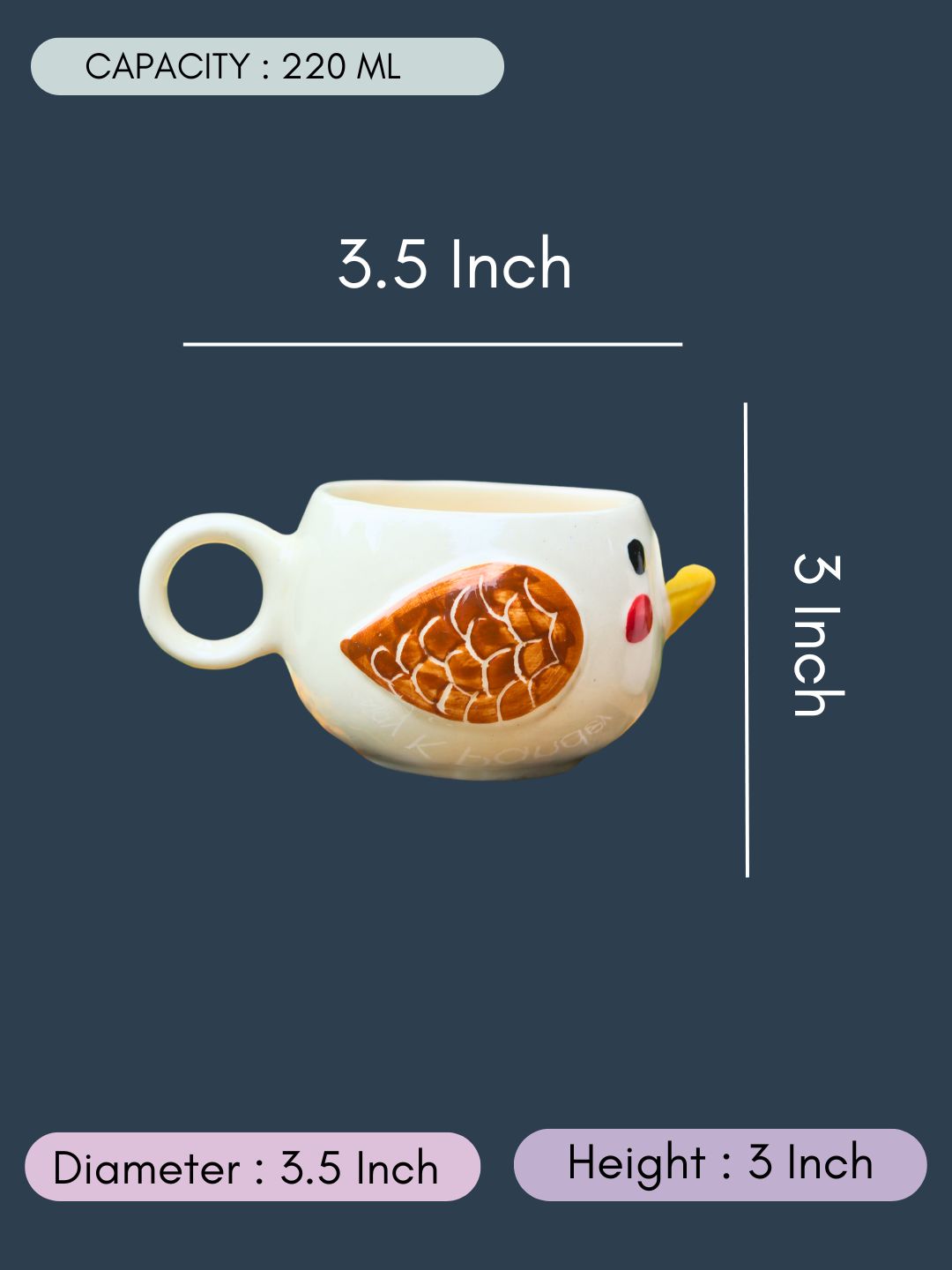 Birdie Mug with size & fit