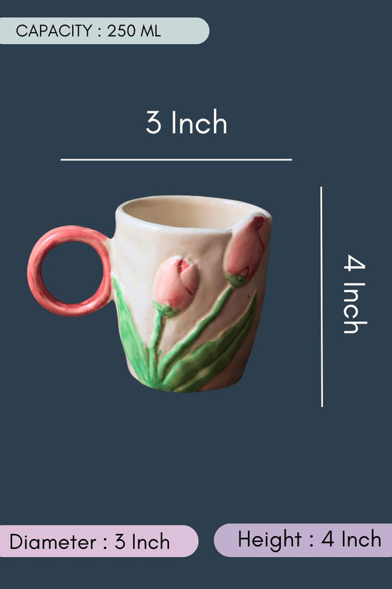 Tulip Engraved Mug with size & Fit