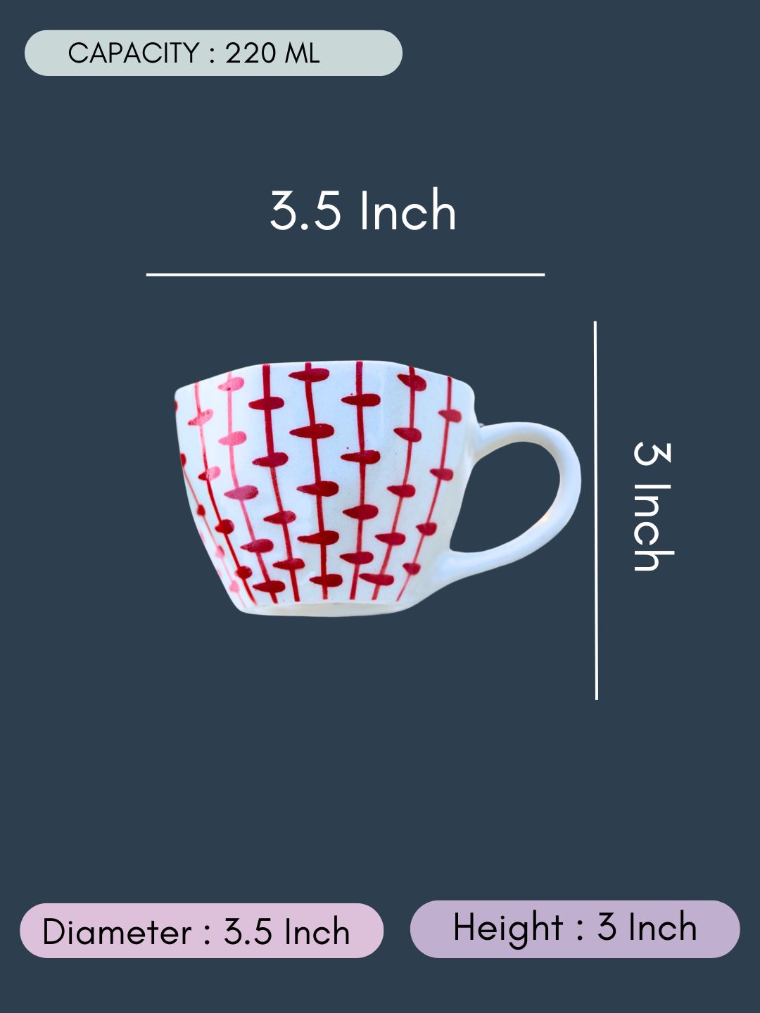 Red Crosses  Mug with size & fit