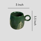 Christmas Tree Cuddle Mug- Green with size & fit