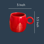 Christmas Tree Cuddle Mug- Red with size & fit