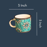 Teal Daisy Mugs with size & fit