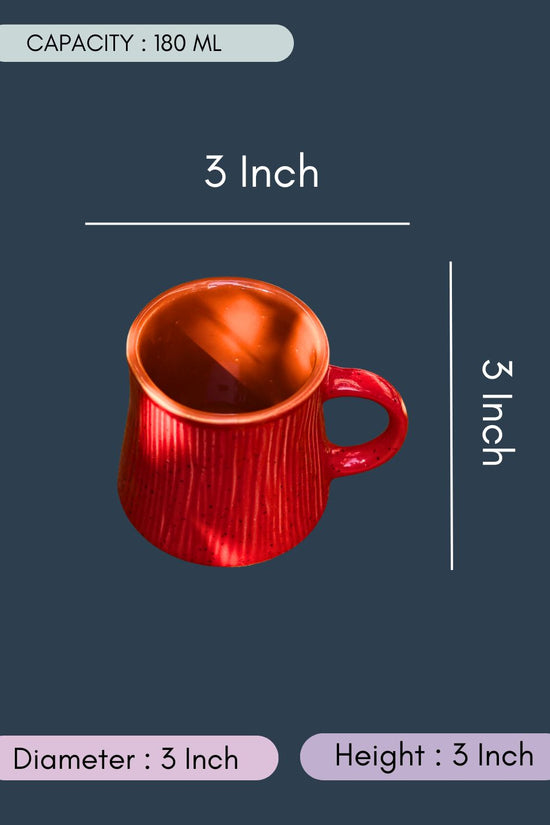 Red Etching Chai Cup with size & fit