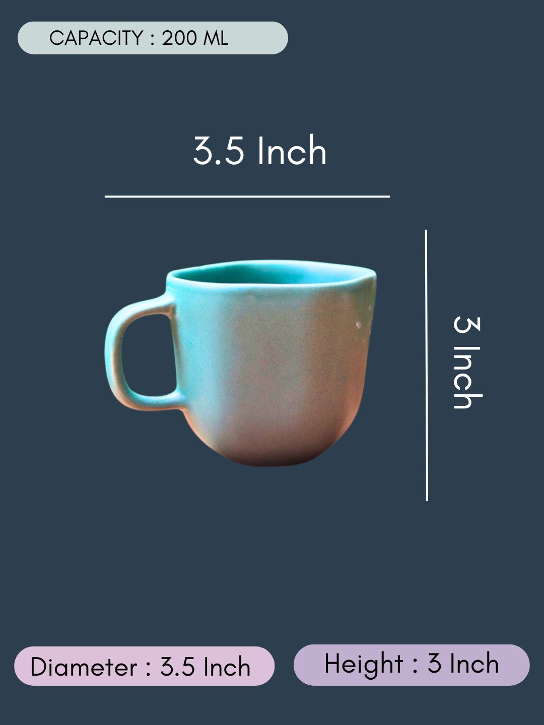 Misfit Mug - Teal with size & fit