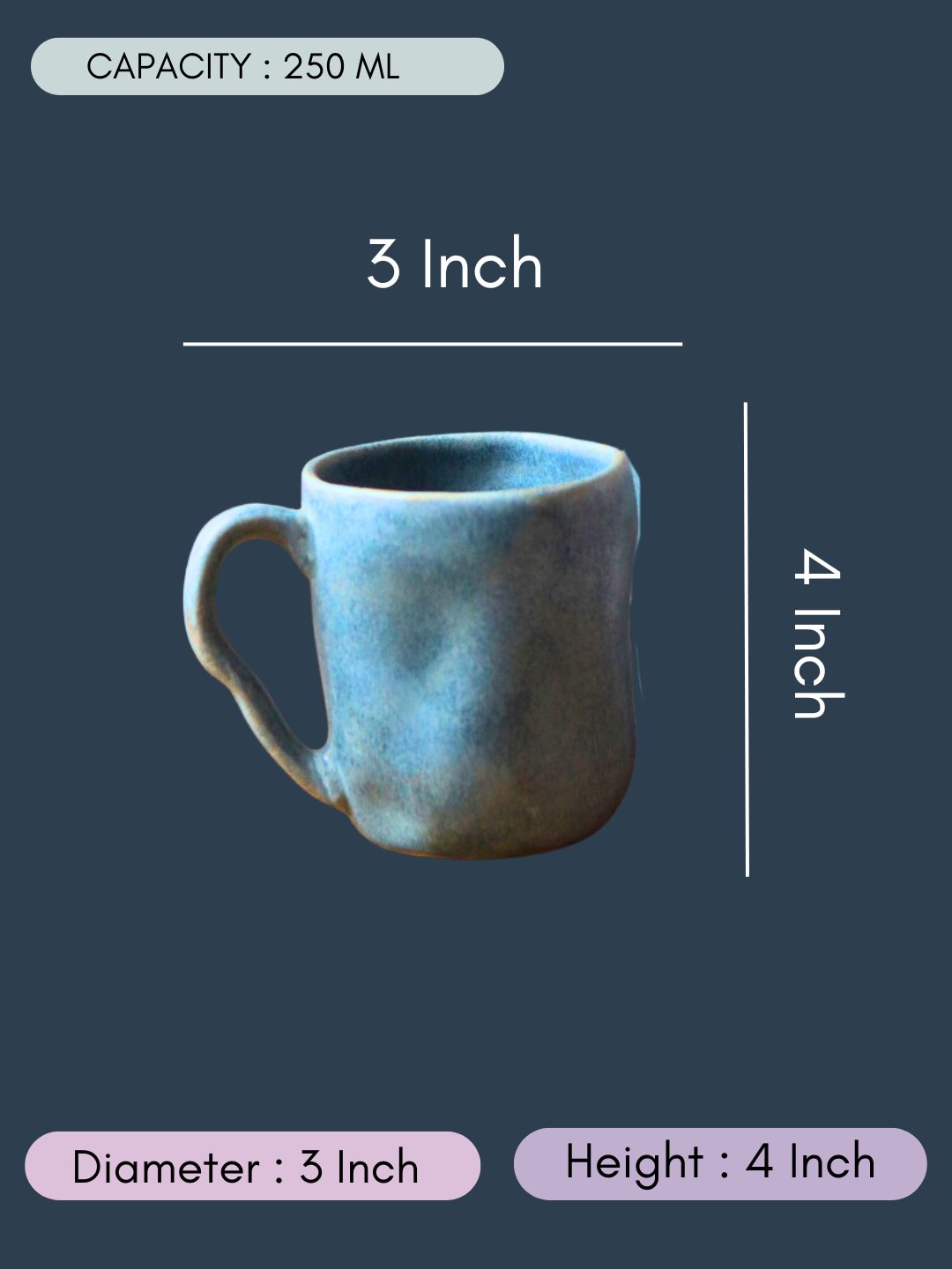 Earthy Wavy Mug with size & fit
