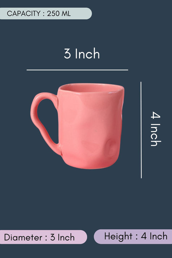 Pink Wavy Mug with size & fit
