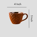 Charcoal Diamond Mug with size & fit