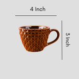 Charcoal Diamond Mug with size & fit