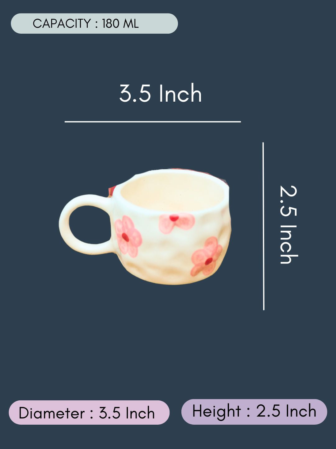 Floral Bliss Mug with size & fit