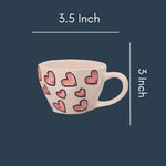 Pink Heart Mug with size & fit