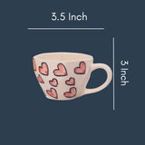 Pink Heart Mug with size & fit