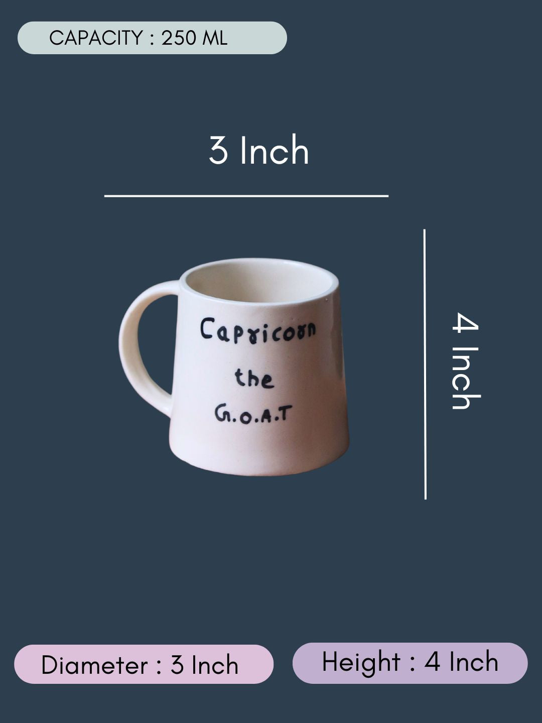 The Capricorn Mug with size & fit