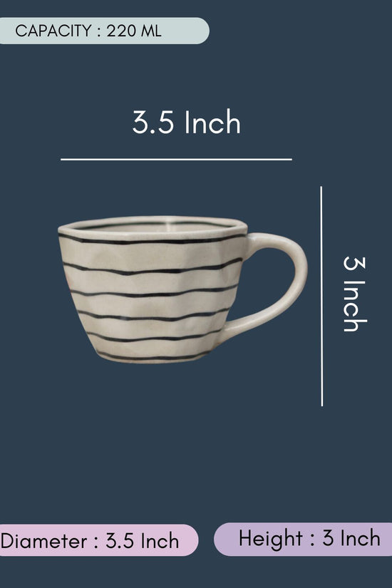 Black Lined Mug with size & Fit
