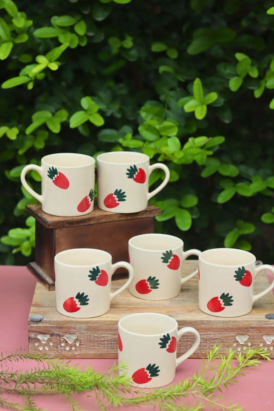 Set of 6 - Berry Bliss Mug made by ceramic