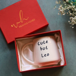 cute but leo mug in a gift box made by ceramic