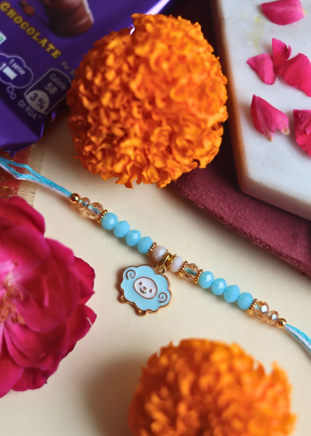 Cute Teddy Bhabhi Rakhi made with premium quality material