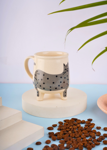 grey cat mug premium quality material