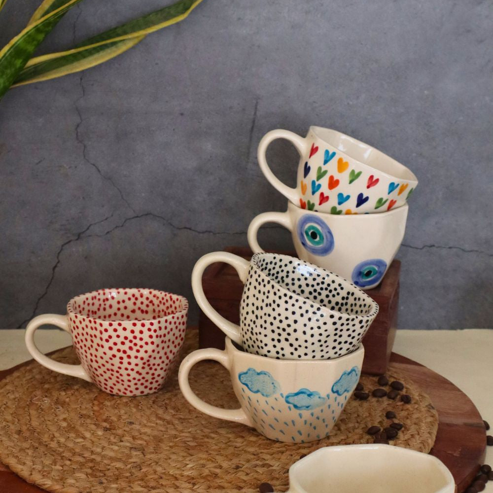 handpainted mugs made by ceramic 