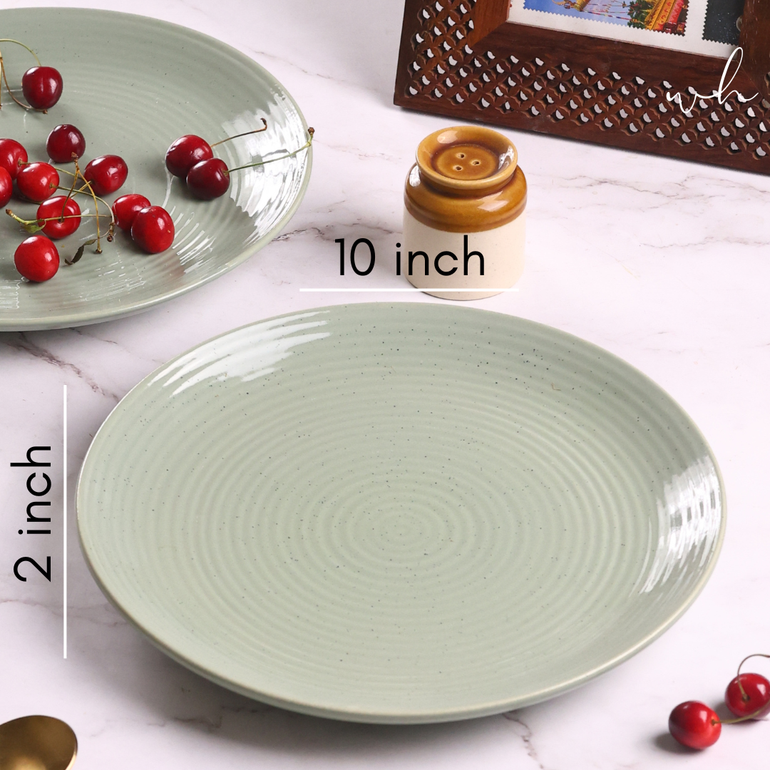 Ceramic dinner plate height & breadth