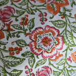 cotton bedsheet with block printed design