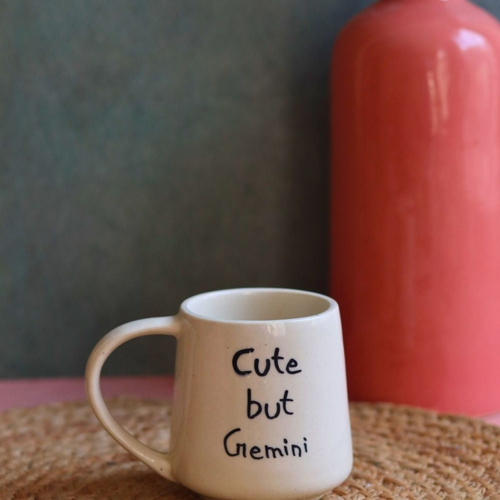 cute but gemini mug made by ceramic