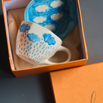 Cloud Mug & Cloud Dessert Plate in a gift Box 
