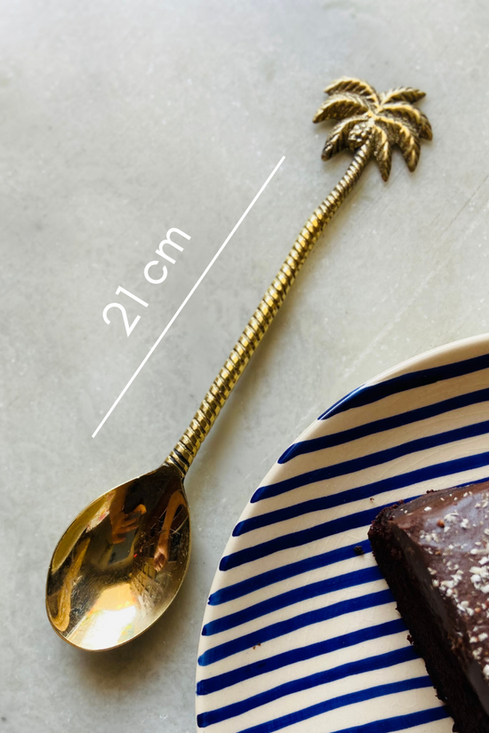 Palm brass spoon height & breadth 