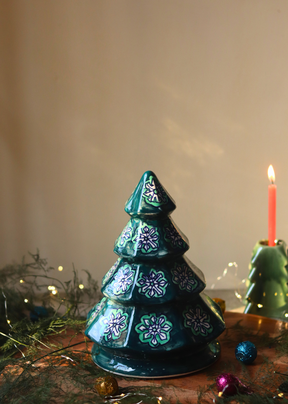 Handmade ceramic christmas tree for decoration