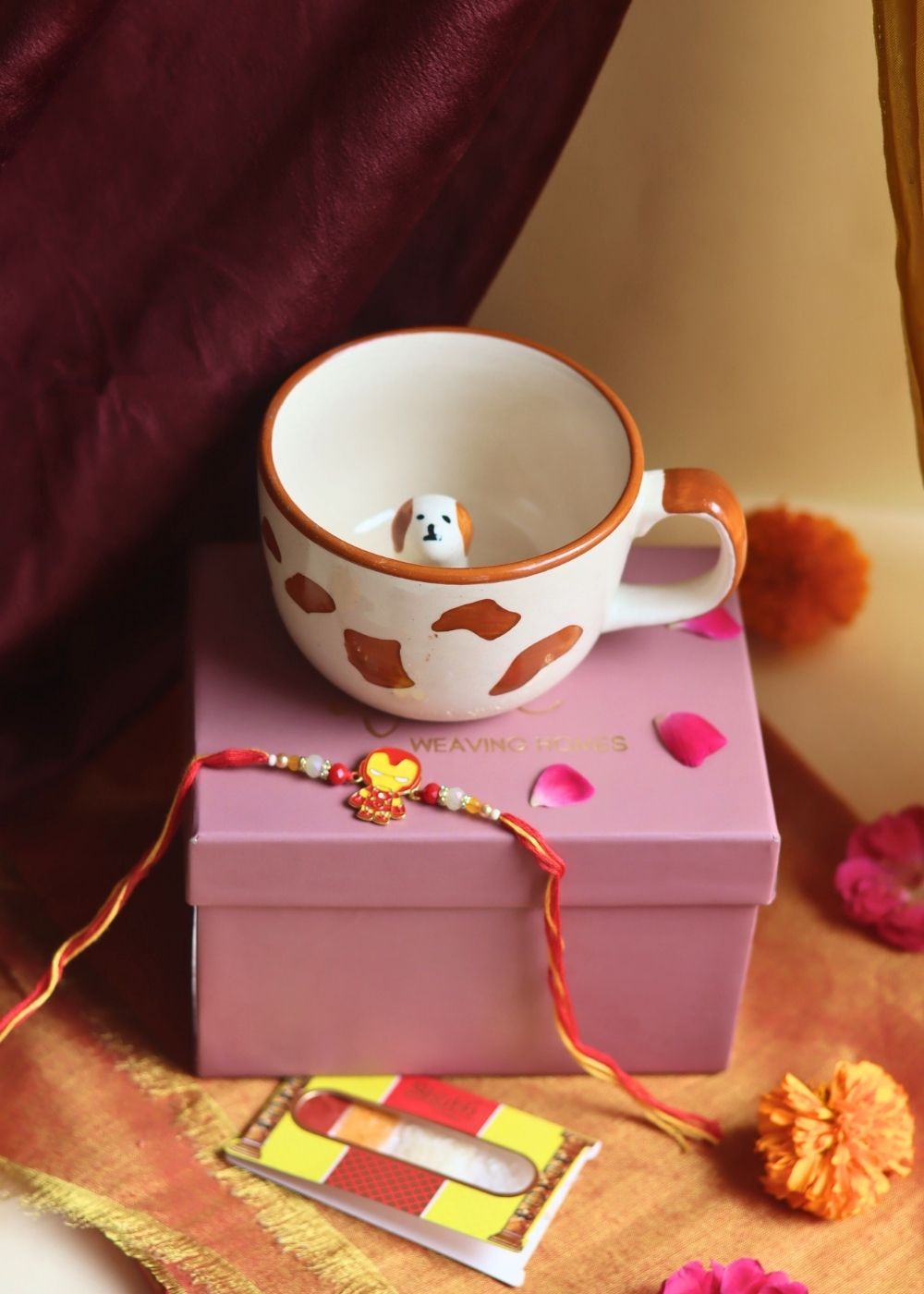 Dog Lovers Rakhi Gifting made by ceramic