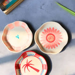 Set of 3 - Sweets & Smiles Handmade Dessert Plates with premium quality material