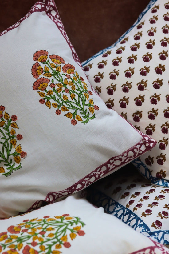 Dreamy Delight & Floral Foliage Cushion Cover combo handmade in India