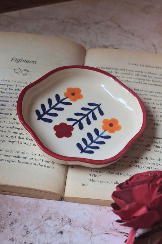 handmade Floral Bloom Handmade Dessert Plate