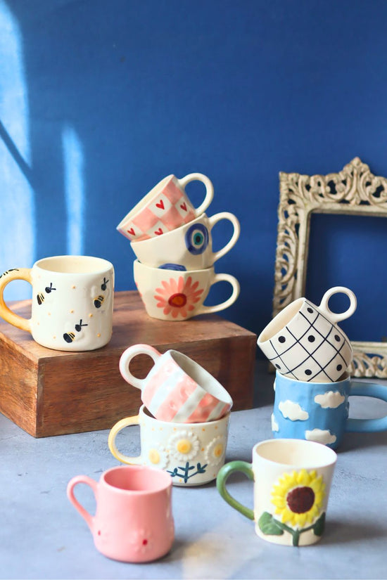 Set of 10 Bloom & Brew Mugs (for the price of 7) with premium quality material